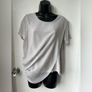 bimba y lola draped top blouse grey color sz XL